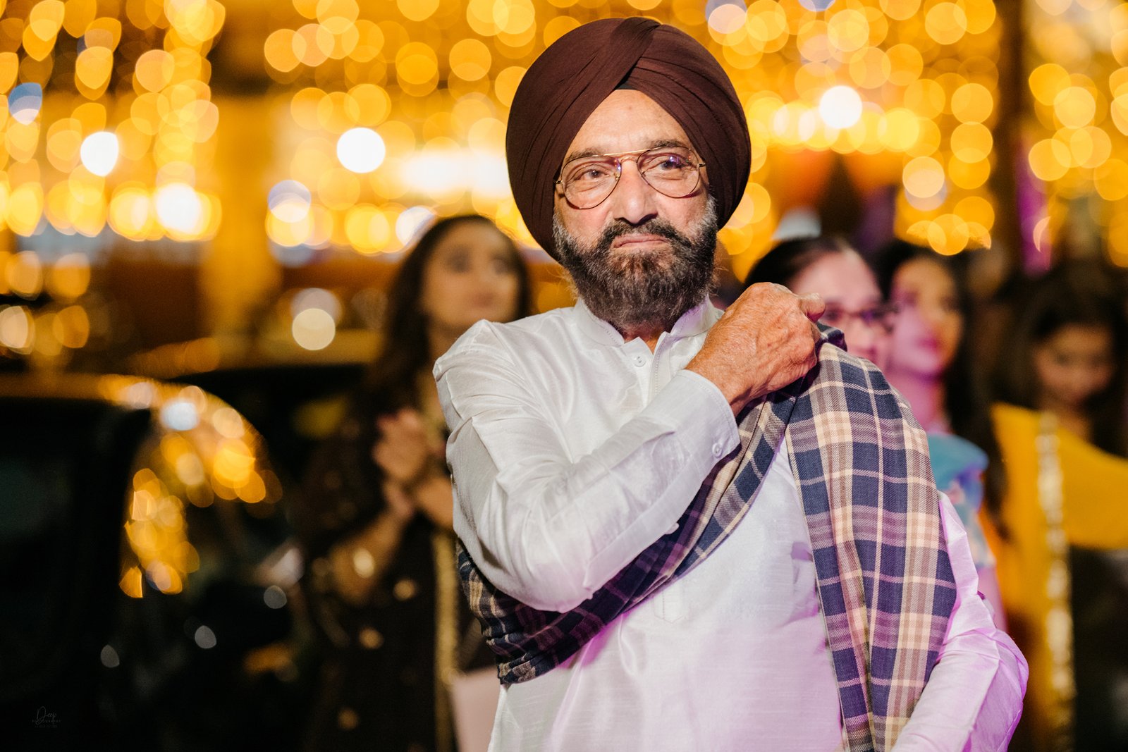 Guests dancing during lively Jaago night ceremony
