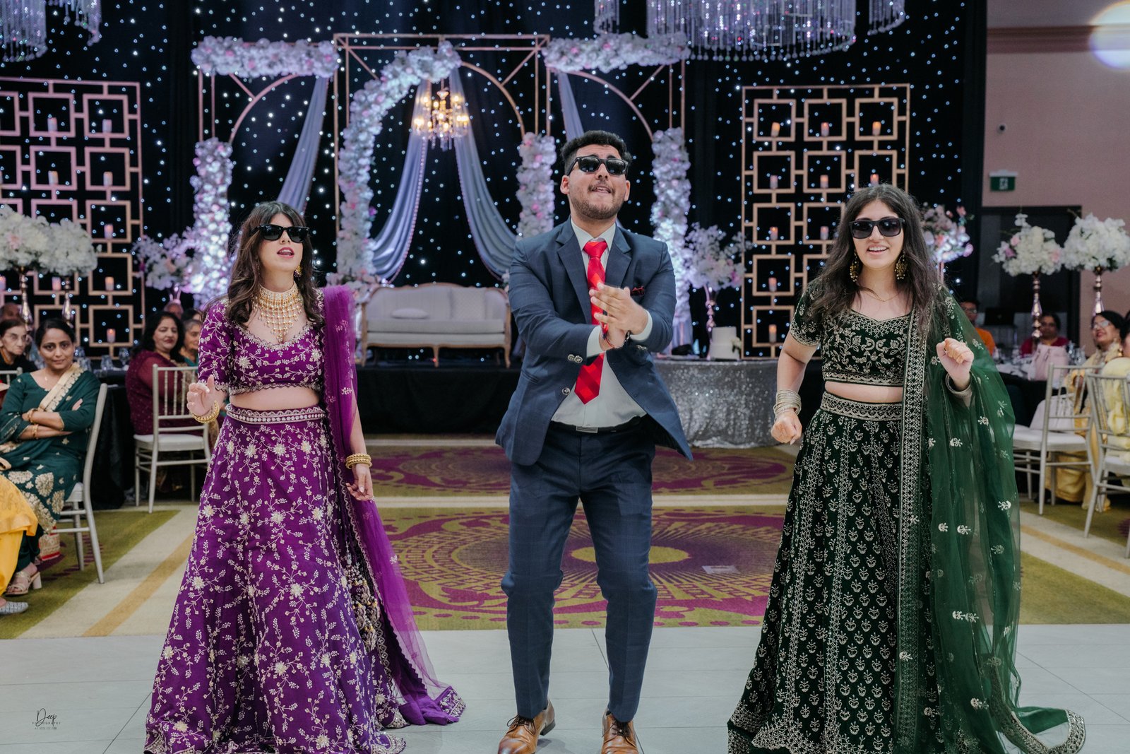 Wedding reception dance with the happy couple