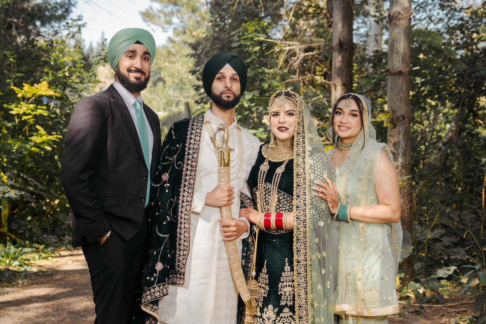 Wedding celebration with family and friends