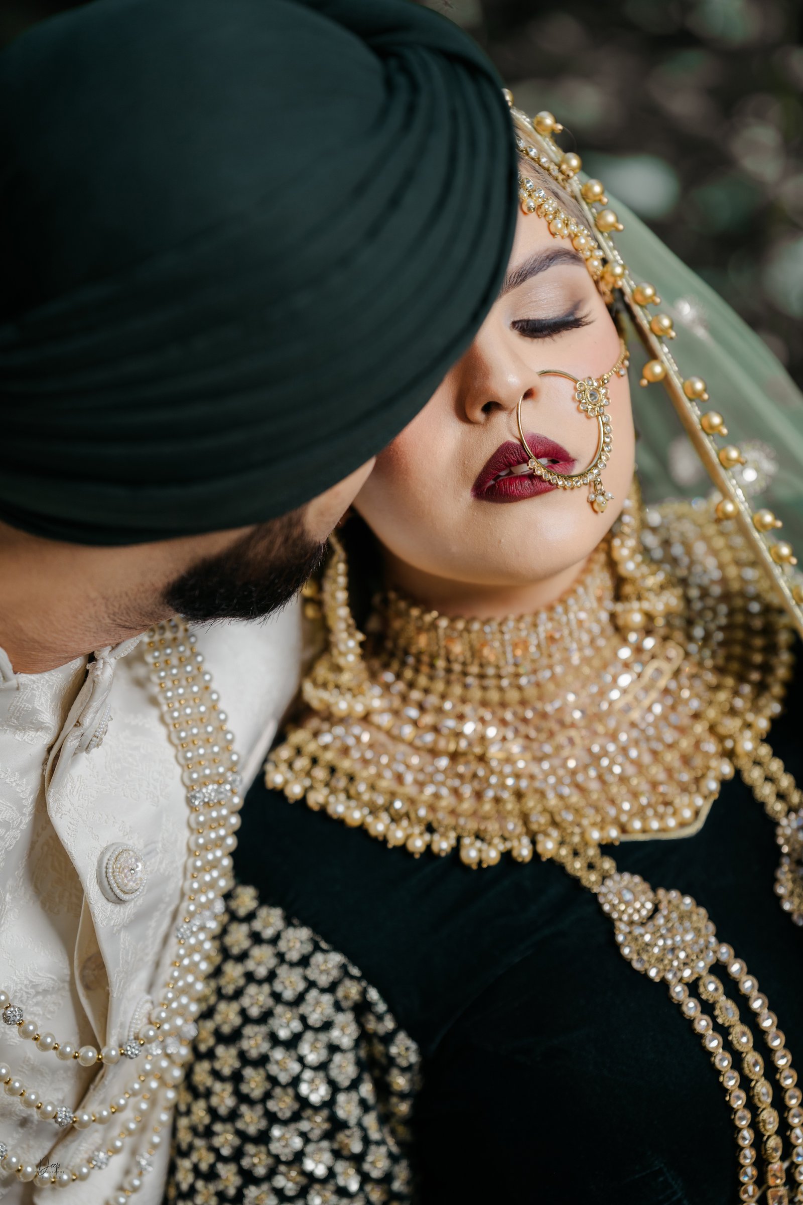 Beautiful couple portrait highlighting love and emotion