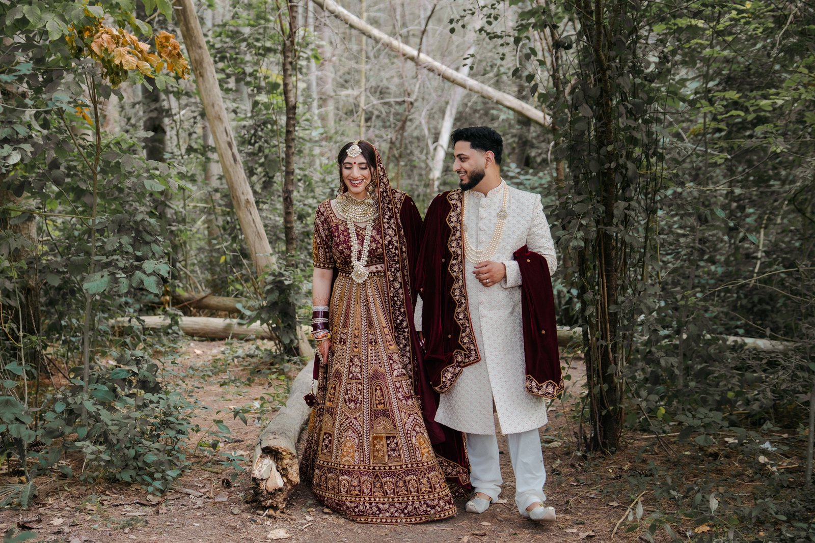 Candid couple portrait during outdoor session